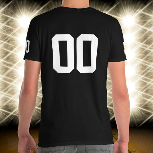 00 Jersey Number T-Shirt, Black, S-2XL