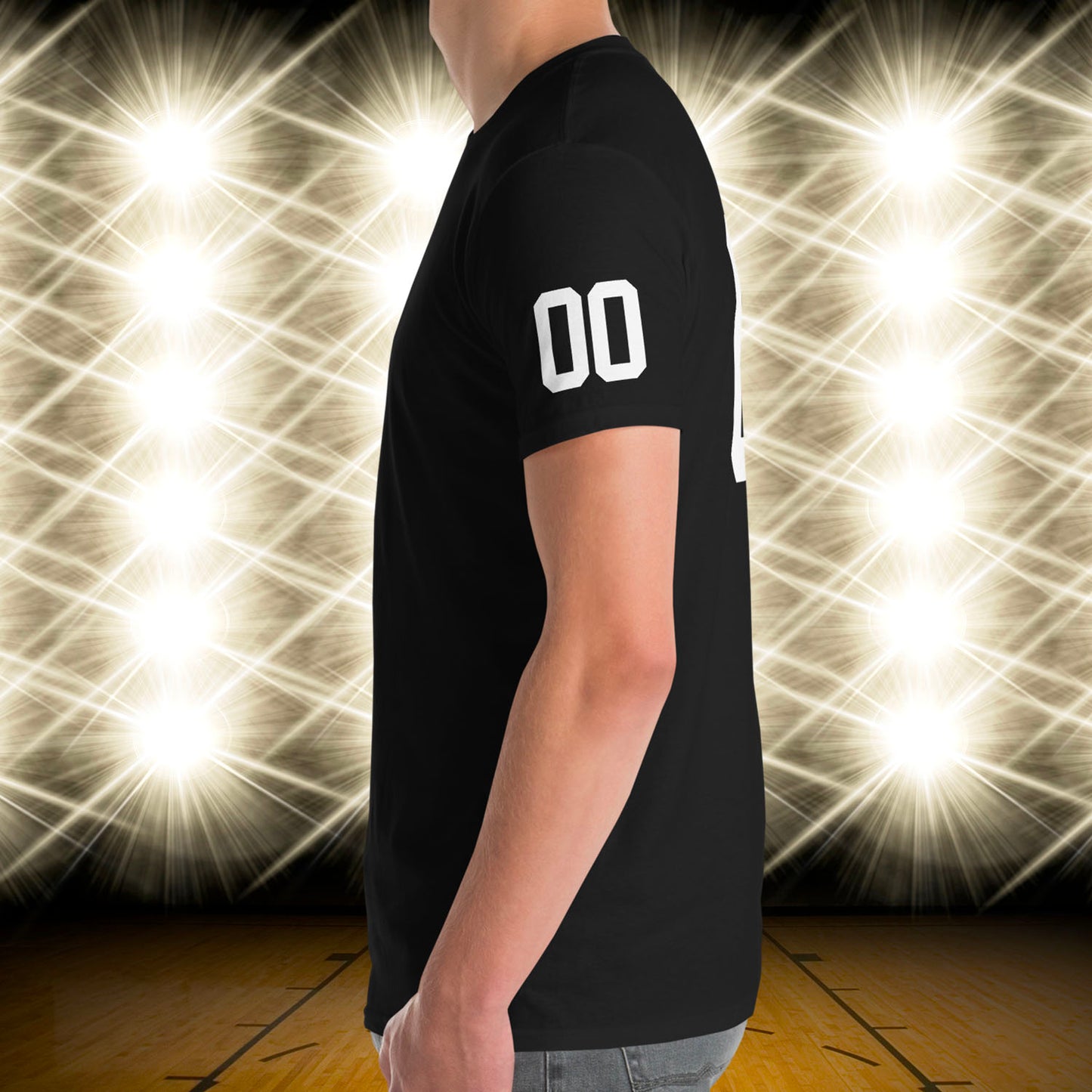 00 Jersey Number T-Shirt, Black, S-2XL