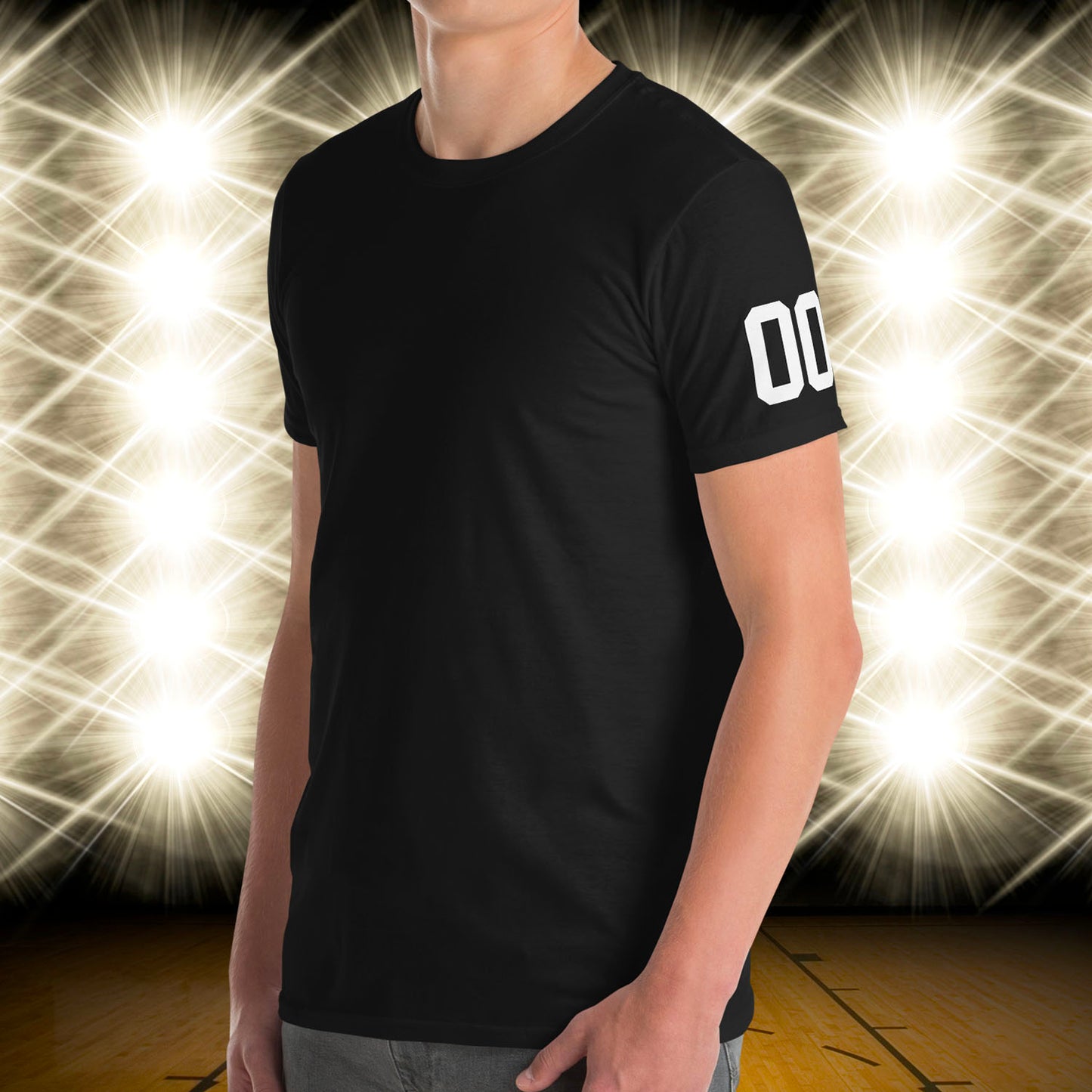 00 Jersey Number T-Shirt, Black, S-2XL