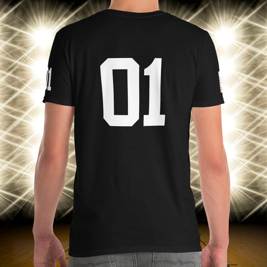 01 Jersey Number T-Shirt, Black, S-2XL