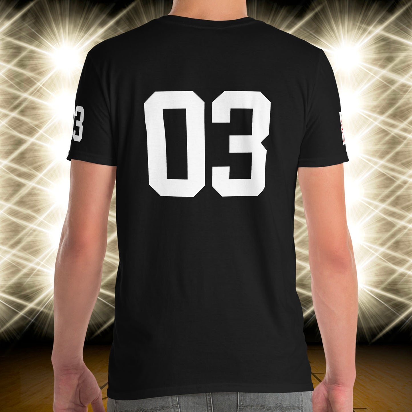 03 Jersey Number T-Shirt, Black, S-2XL