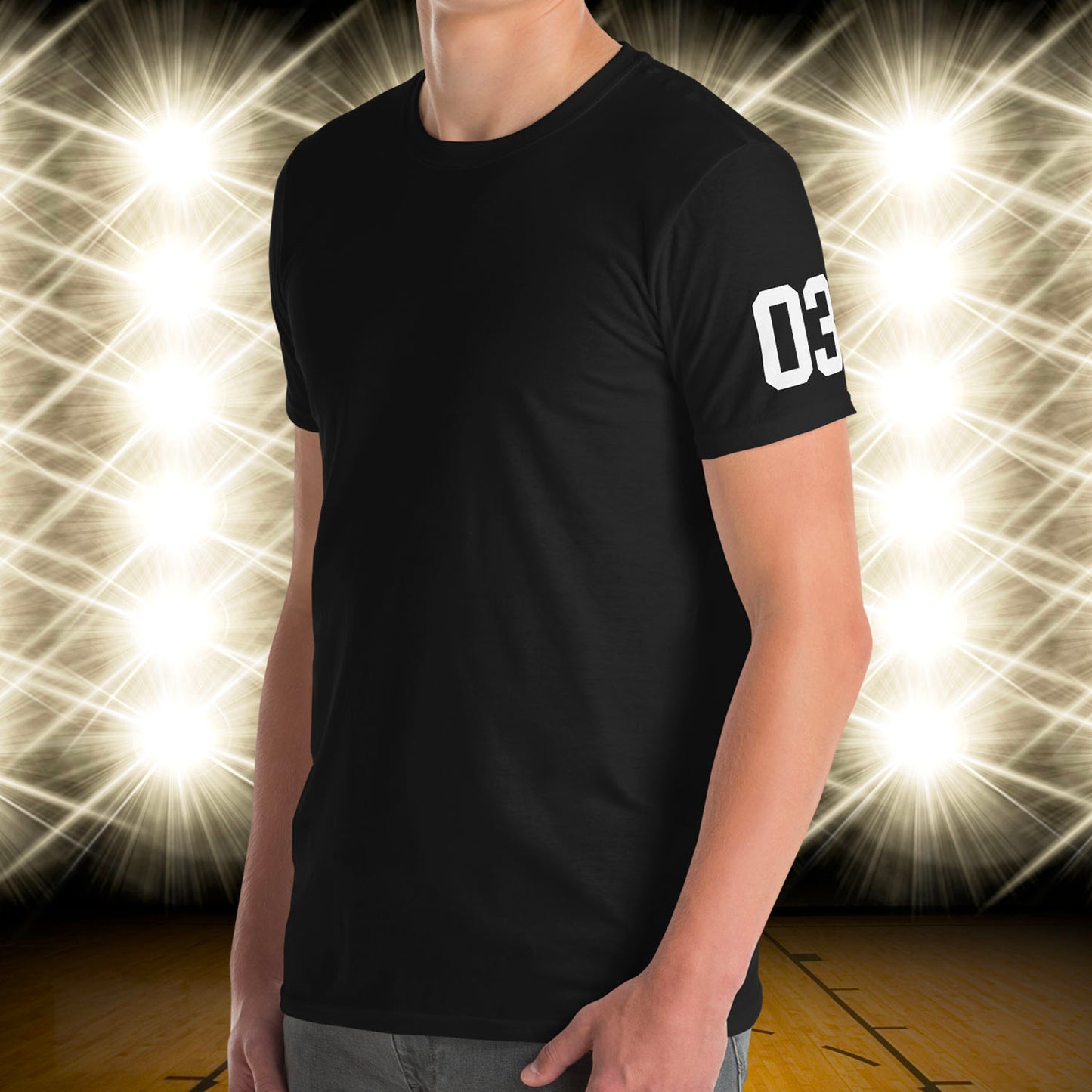 03 Jersey Number T-Shirt, Black, S-2XL