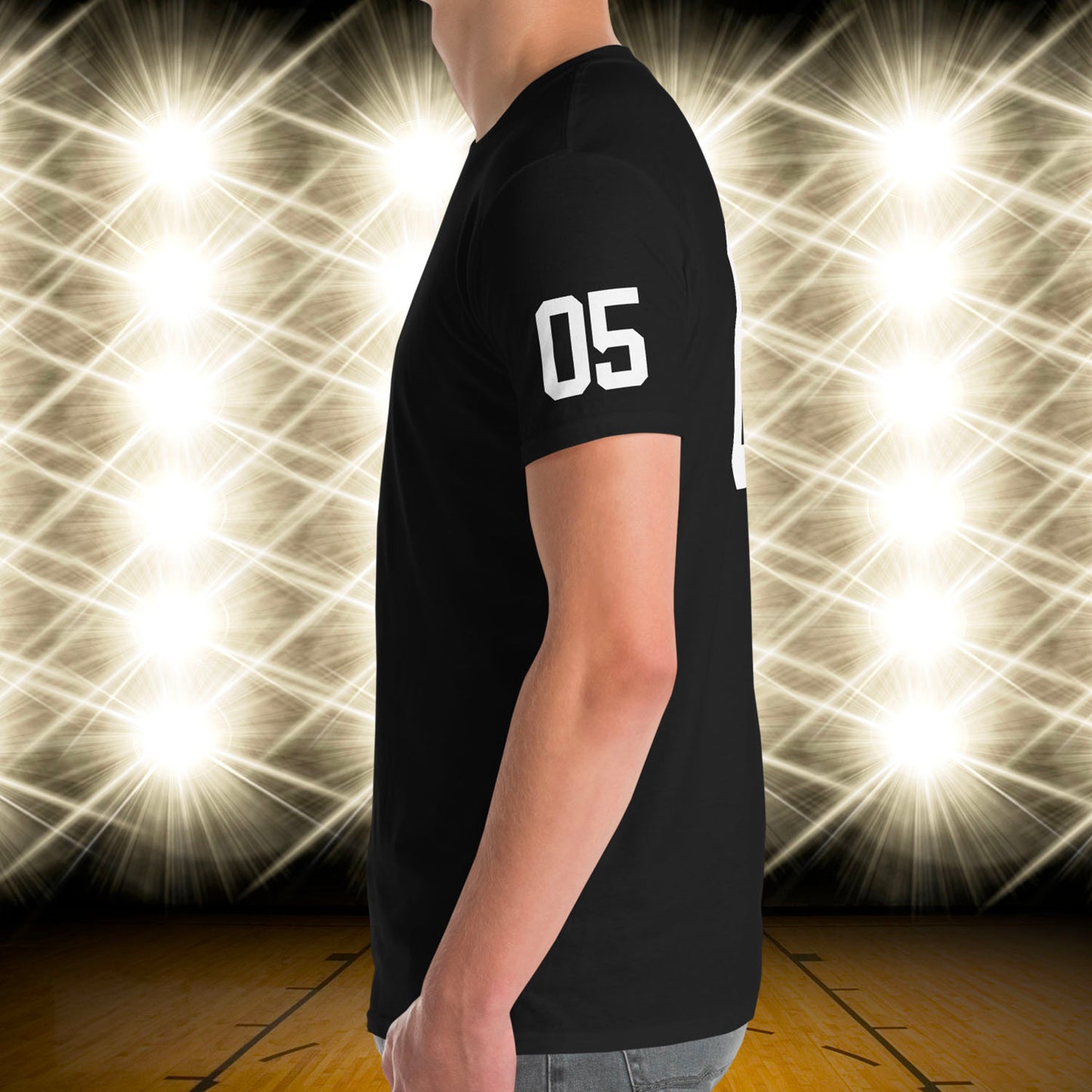 05 Jersey Number T-Shirt, Black, S-2XL