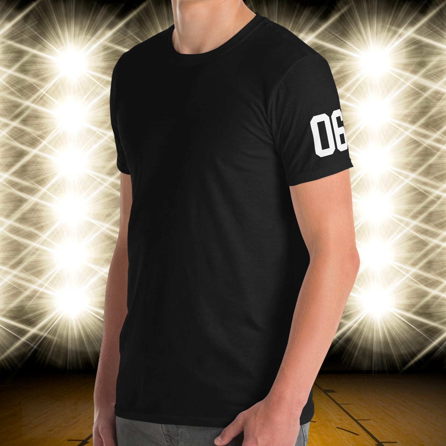 06 Jersey Number T-Shirt, Black, S-2XL