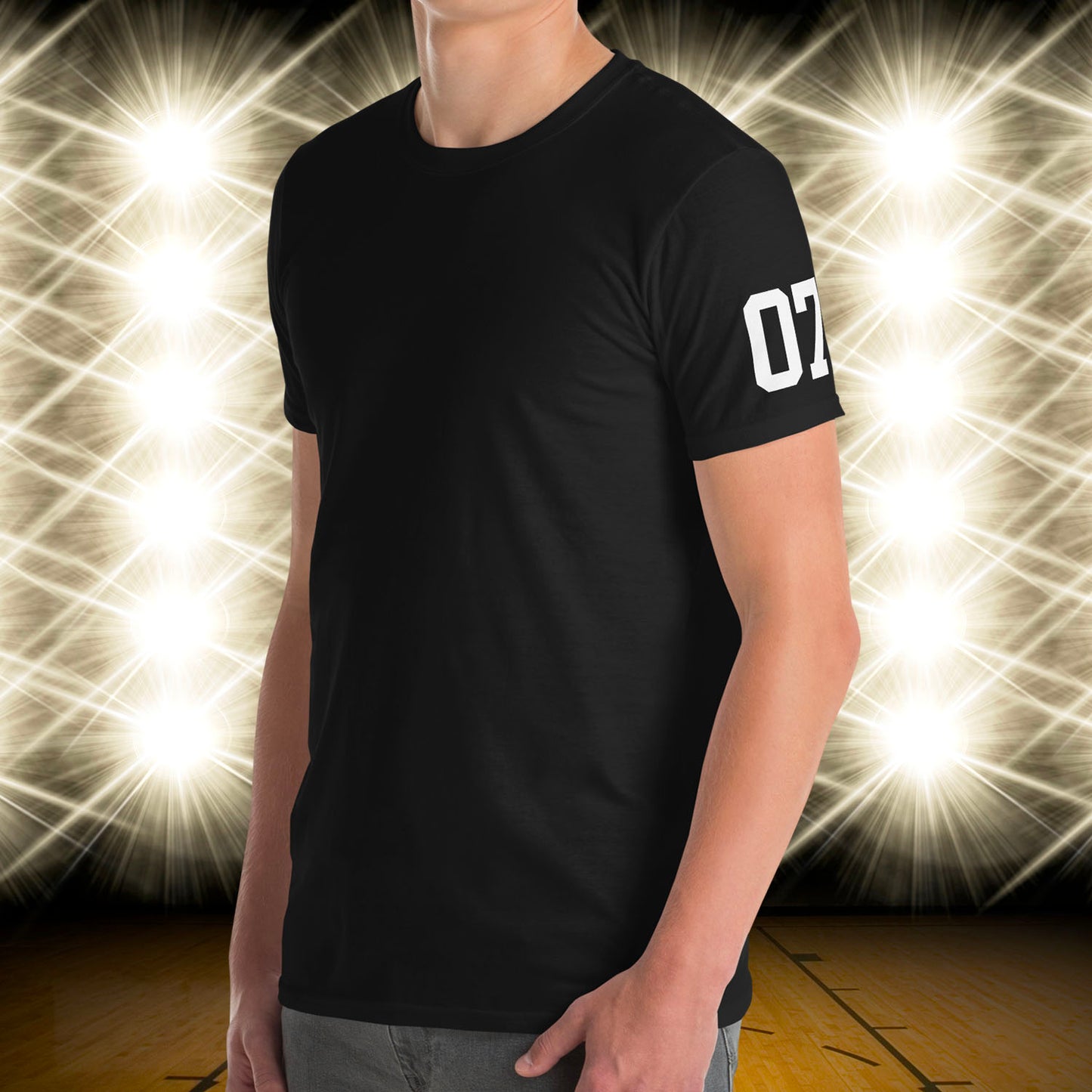 07 Jersey Number T-Shirt, Black, S-2XL