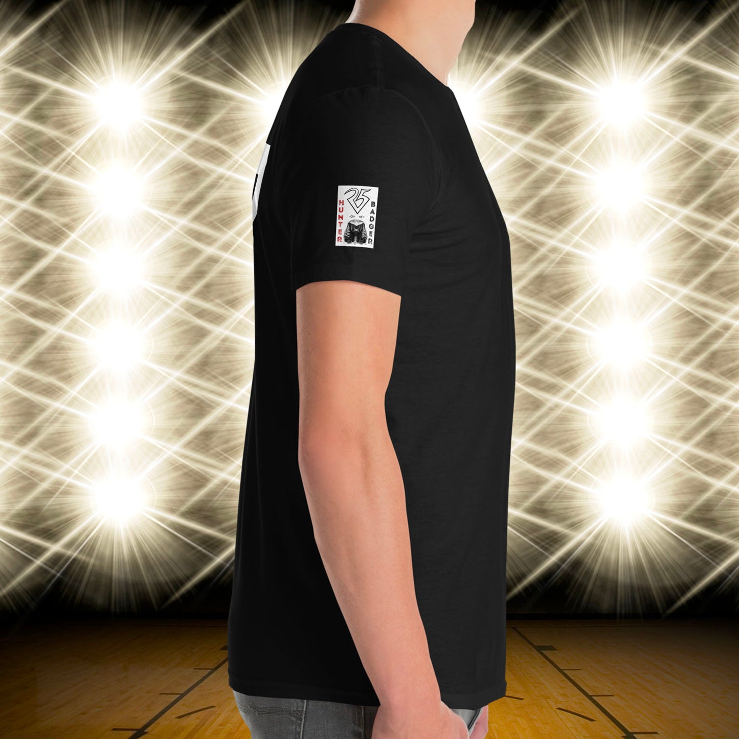 08 Jersey Number T-Shirt, Black, S-2XL