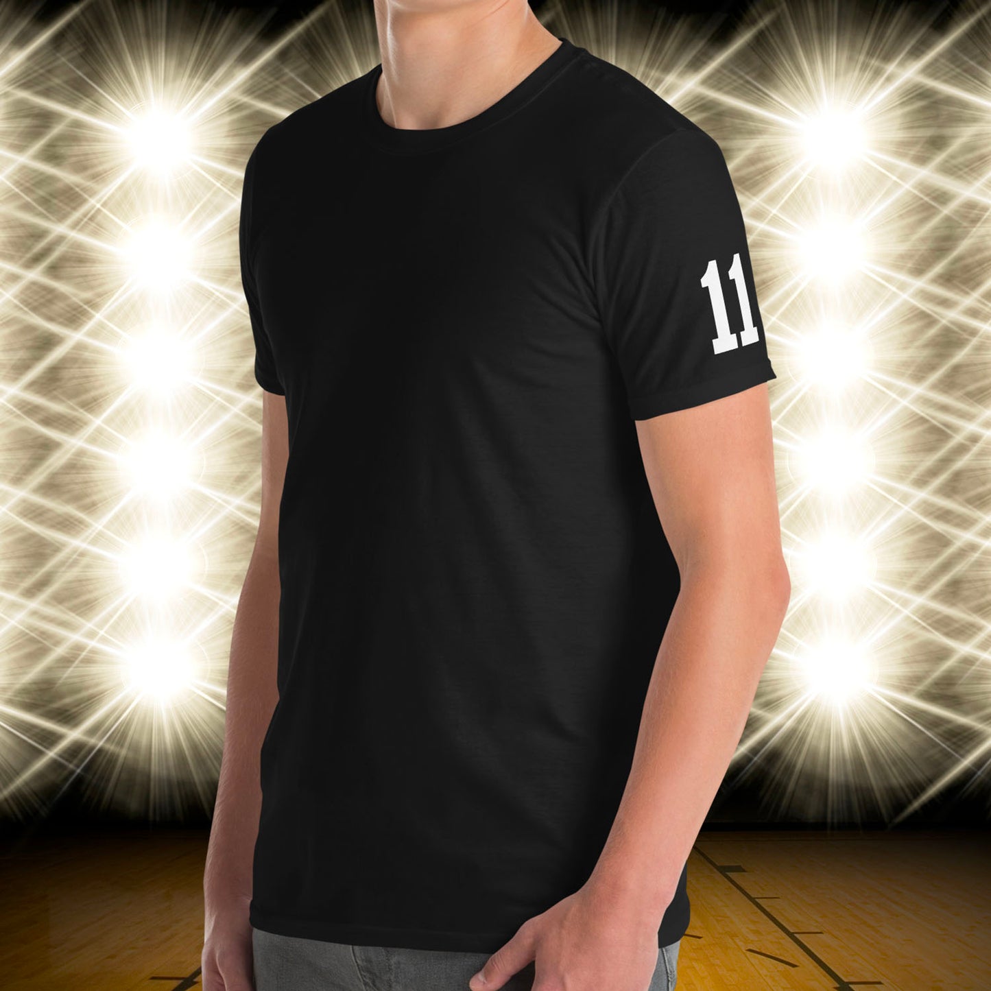 11 Jersey Number T-Shirt, Black, S-2XL