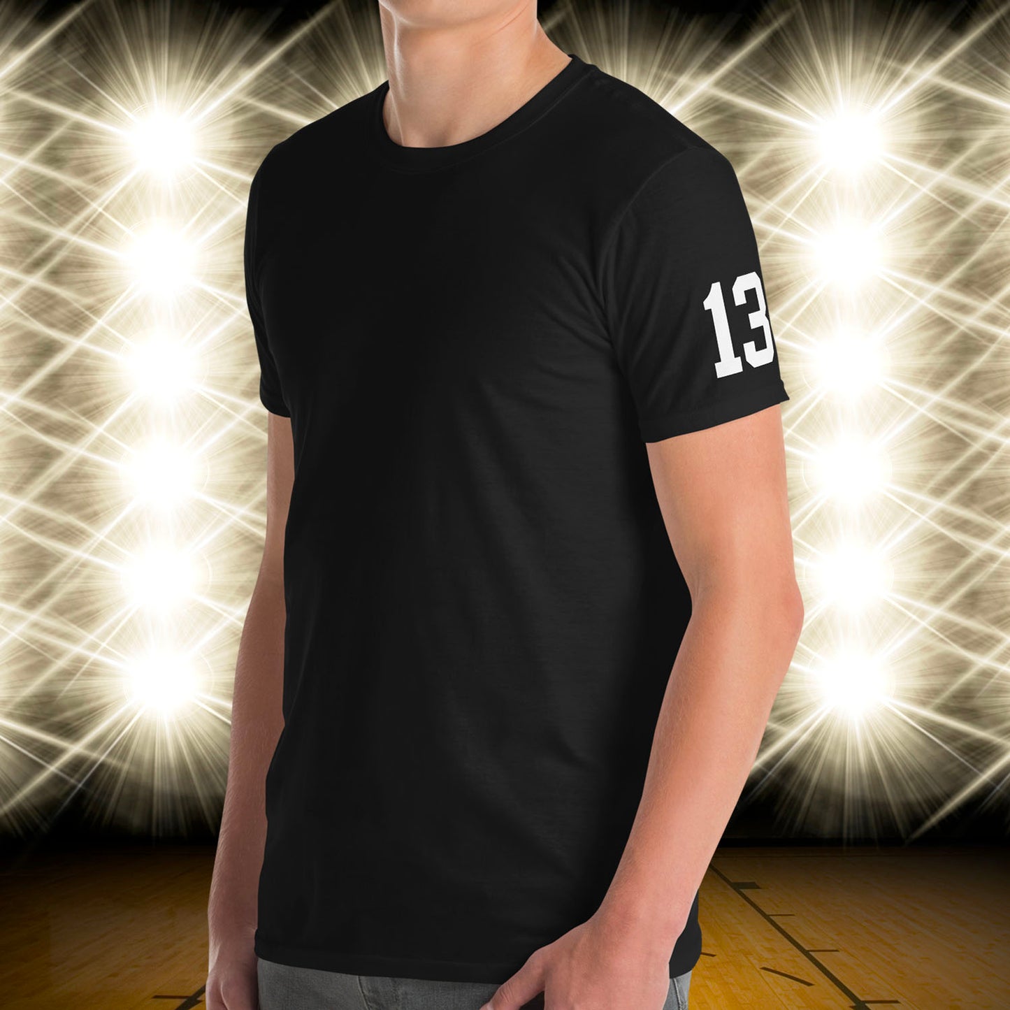 13 Jersey Number T-Shirt, Black, S-2XL