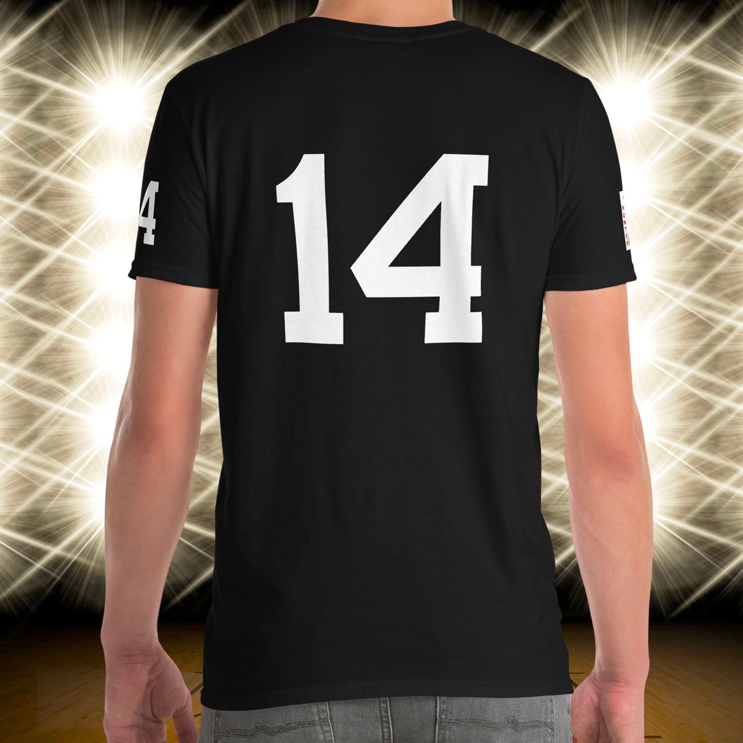 14 Jersey Number T-Shirt, Black, S-2XL