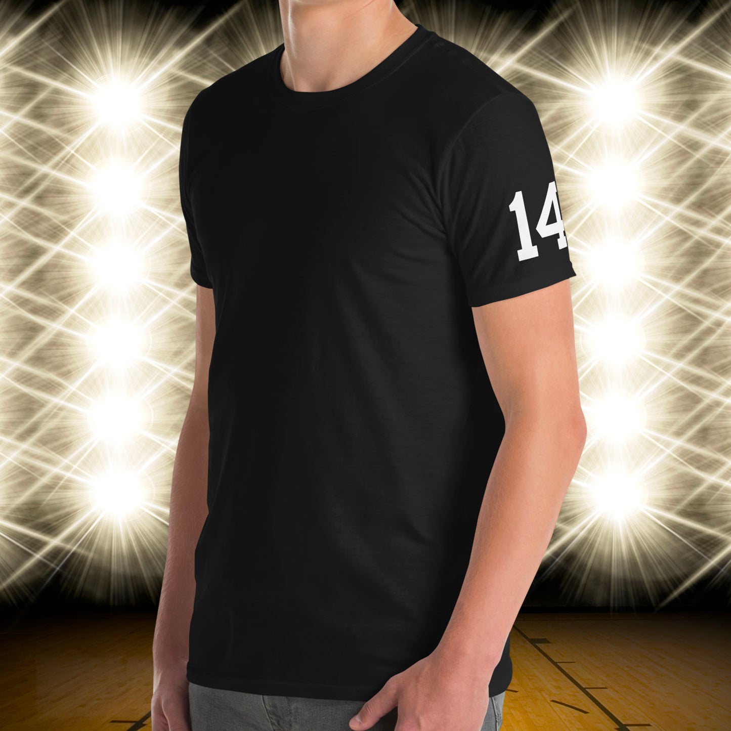 14 Jersey Number T-Shirt, Black, S-2XL