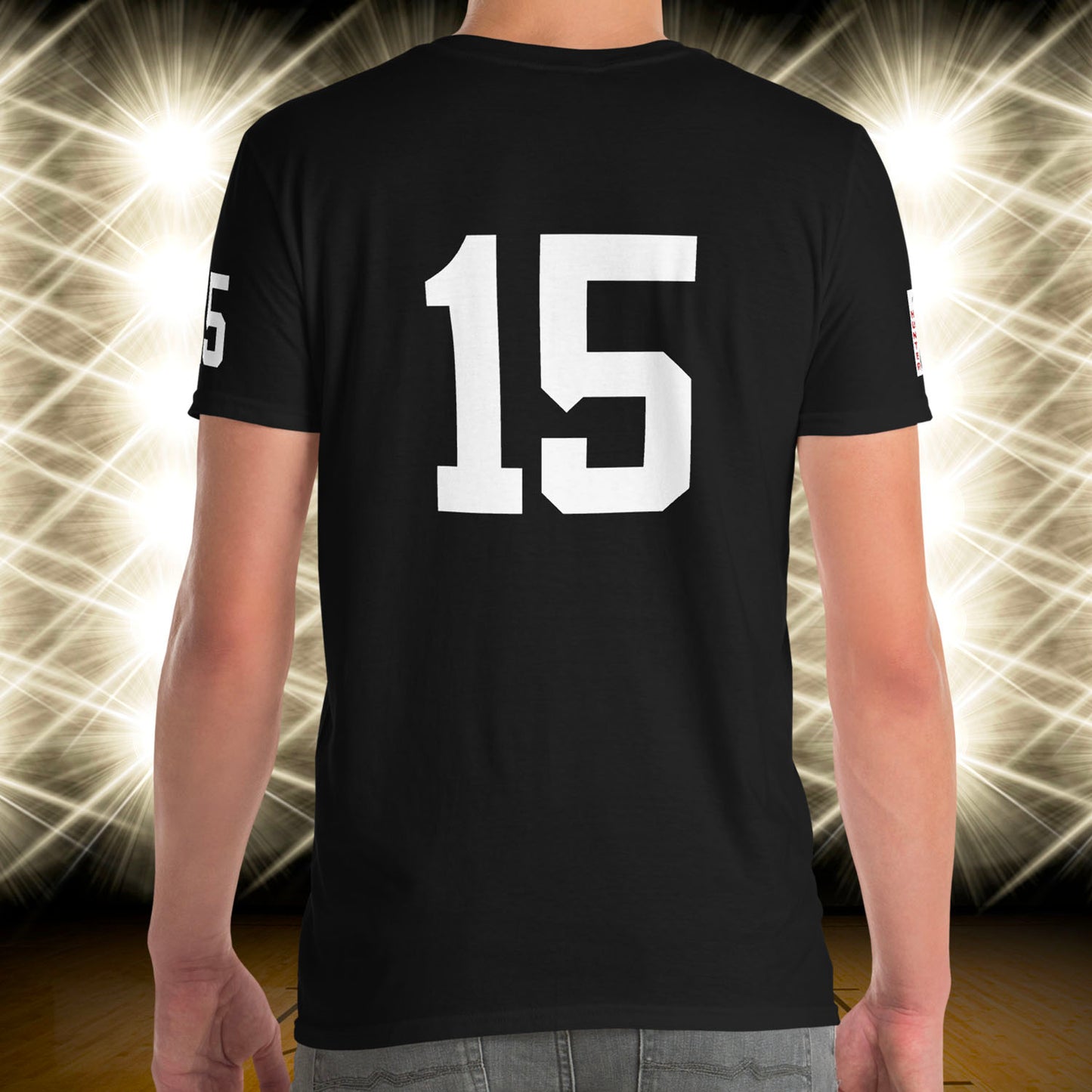 15 Jersey Number T-Shirt, Black, S-2XL