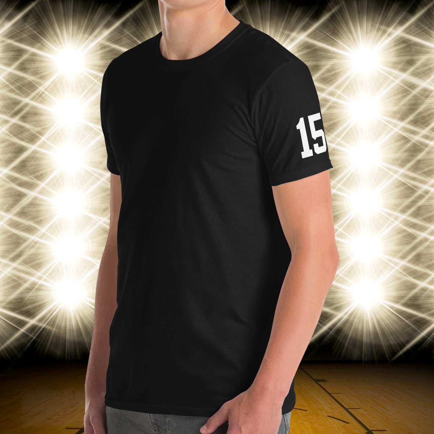 15 Jersey Number T-Shirt, Black, S-2XL