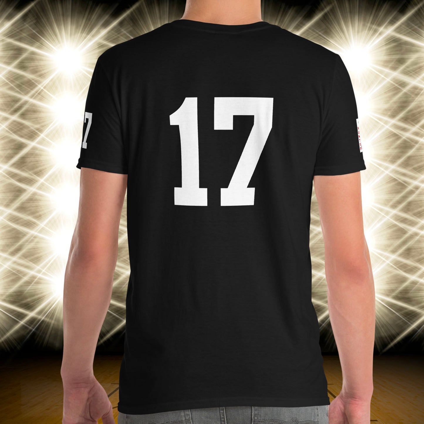 17 Jersey Number T-Shirt, Black, S-2XL