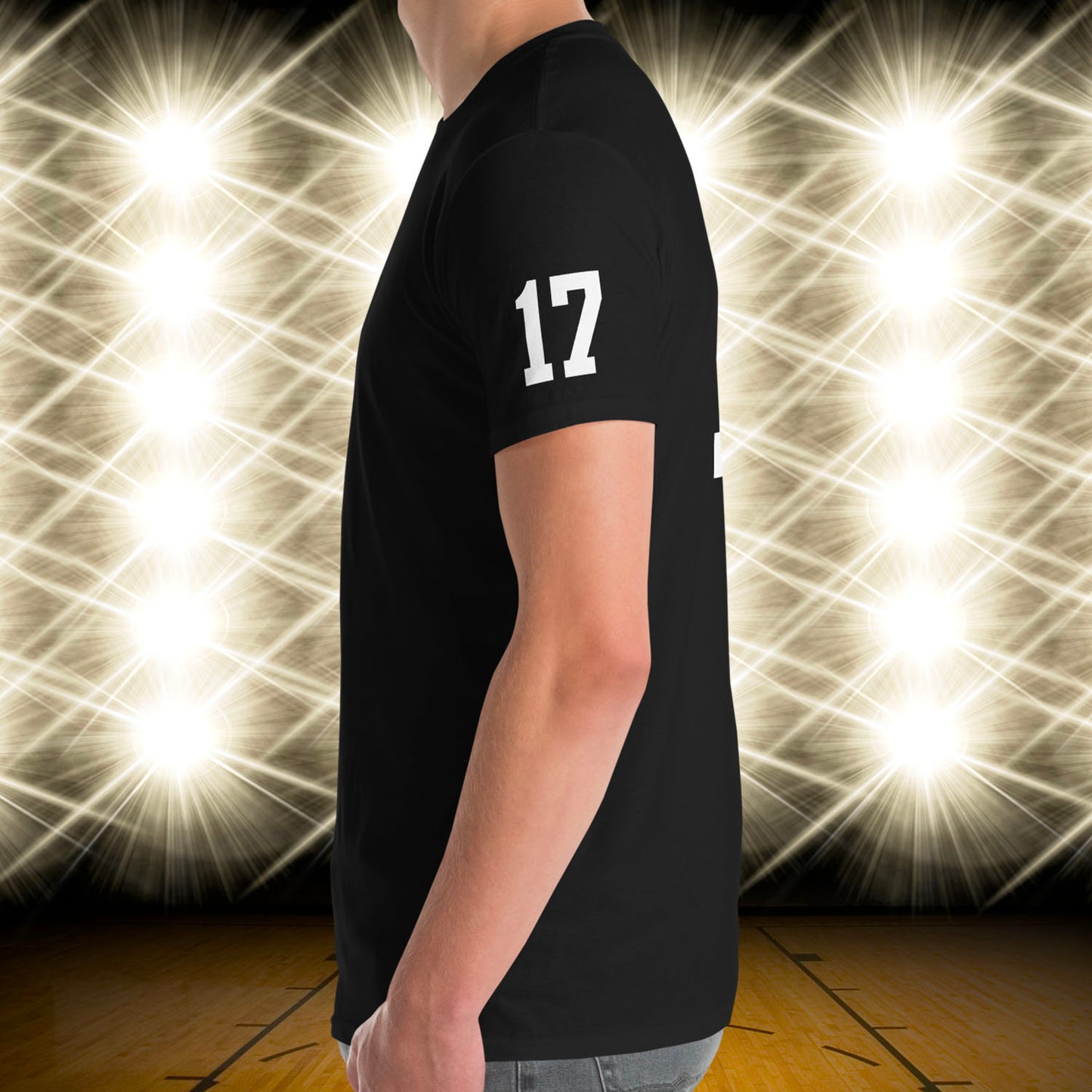 17 Jersey Number T-Shirt, Black, S-2XL