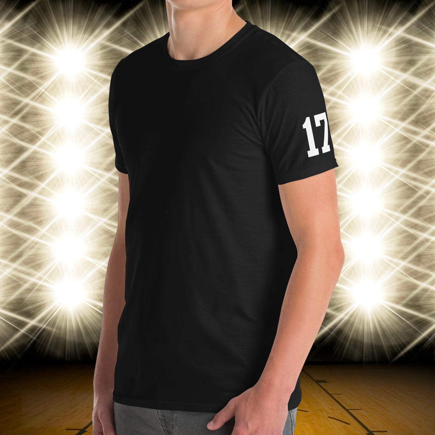 17 Jersey Number T-Shirt, Black, S-2XL