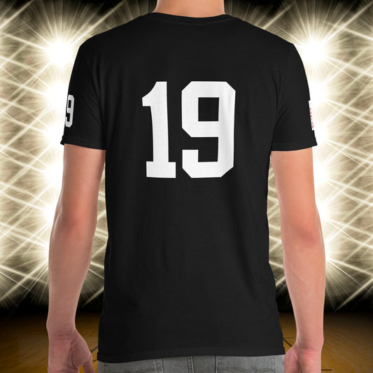 19 Jersey Number T-Shirt, Black, S-2XL