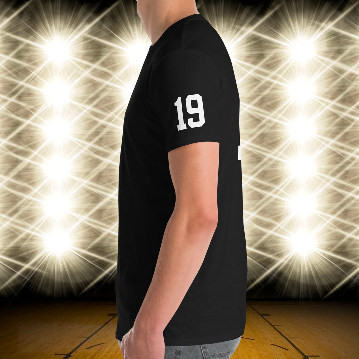 19 Jersey Number T-Shirt, Black, S-2XL