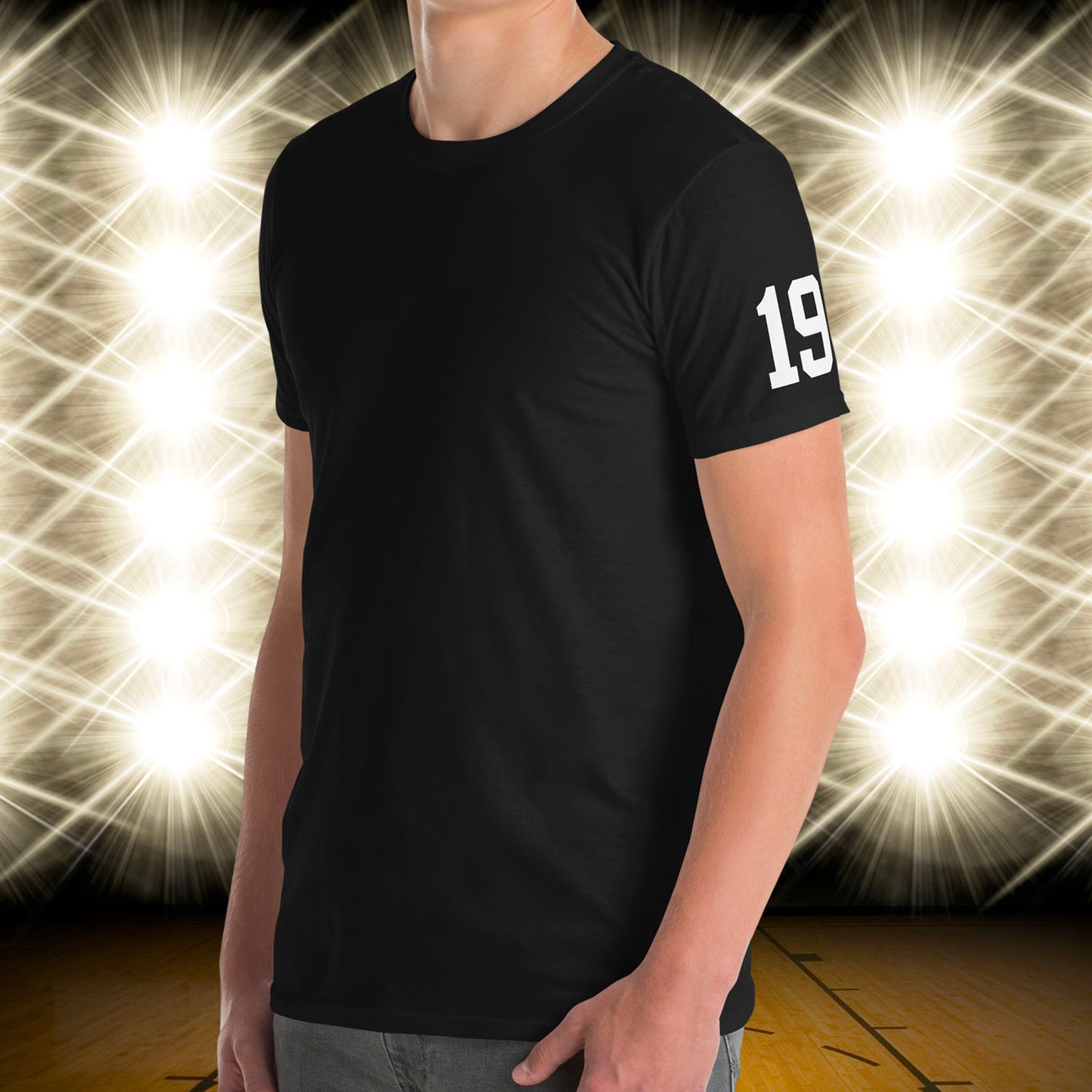 19 Jersey Number T-Shirt, Black, S-2XL