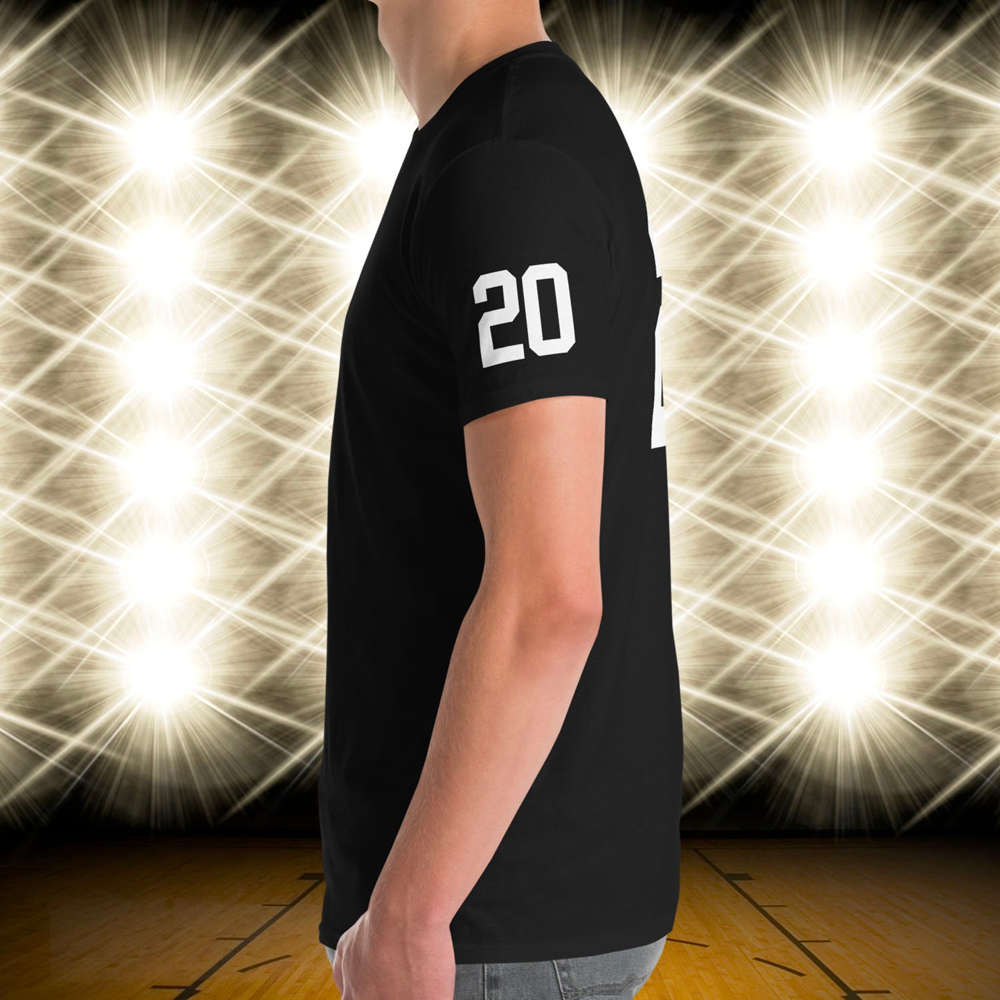 20 Jersey Number T-Shirt, Black, S-2XL