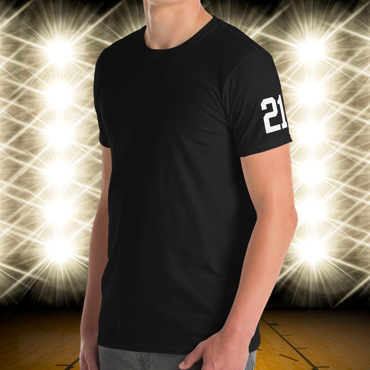 21 Jersey Number T-Shirt, Black, S-2XL