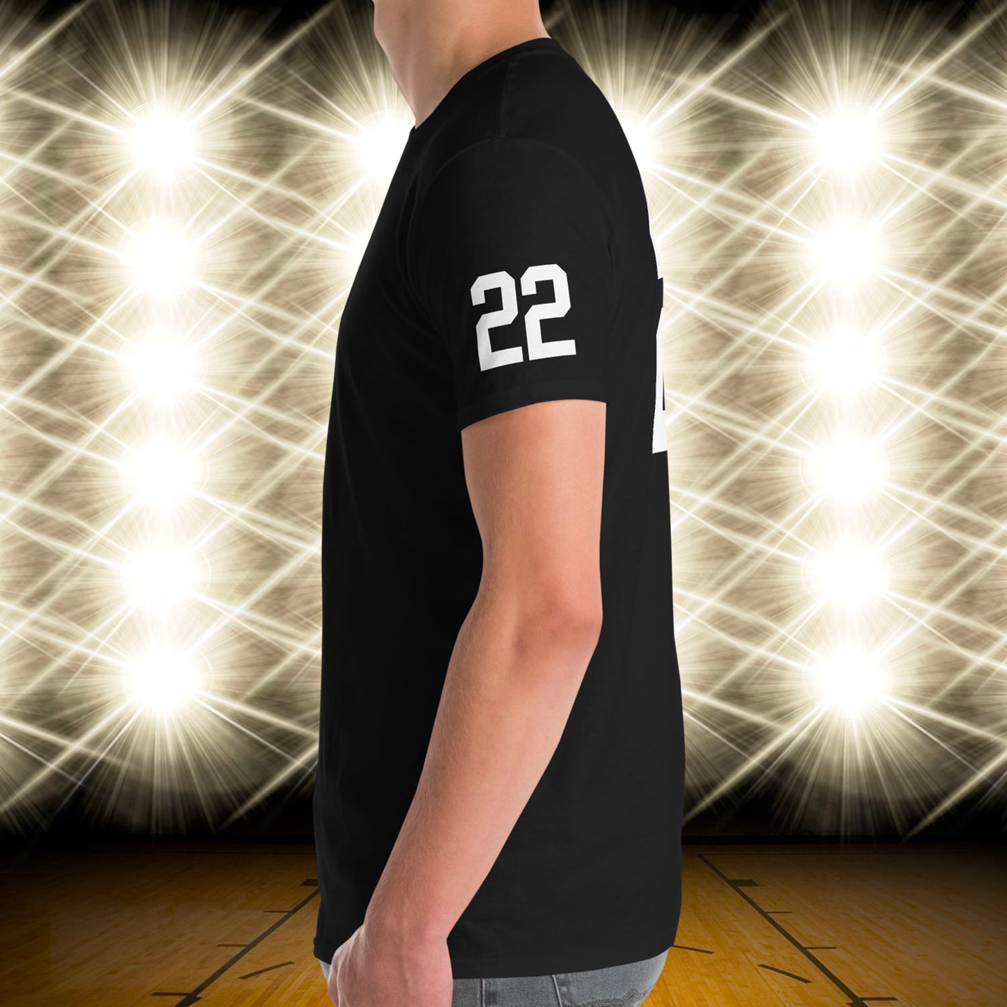 22 Jersey Number T-Shirt, Black, S-2XL