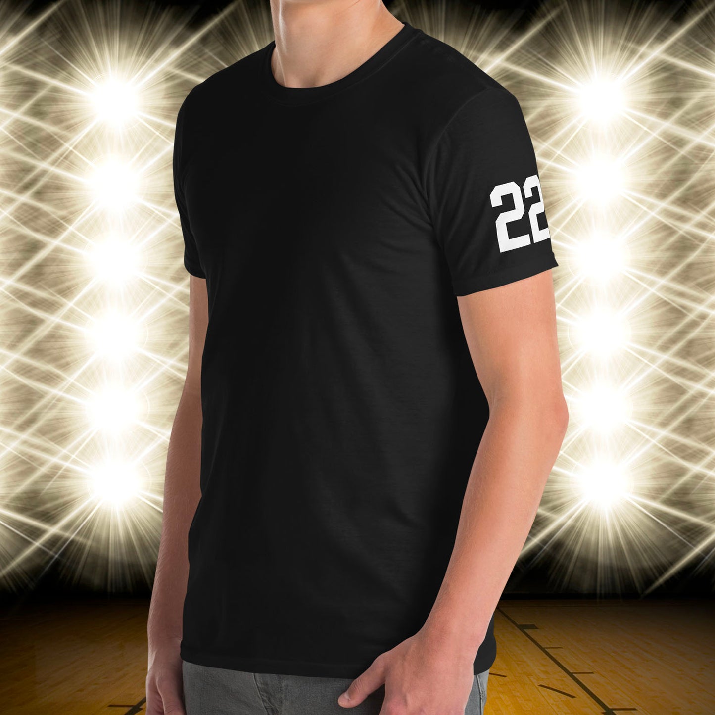 22 Jersey Number T-Shirt, Black, S-2XL