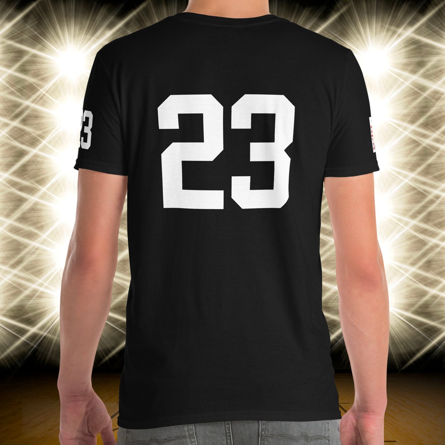 23 Jersey Number T-Shirt, Black, S-2XL