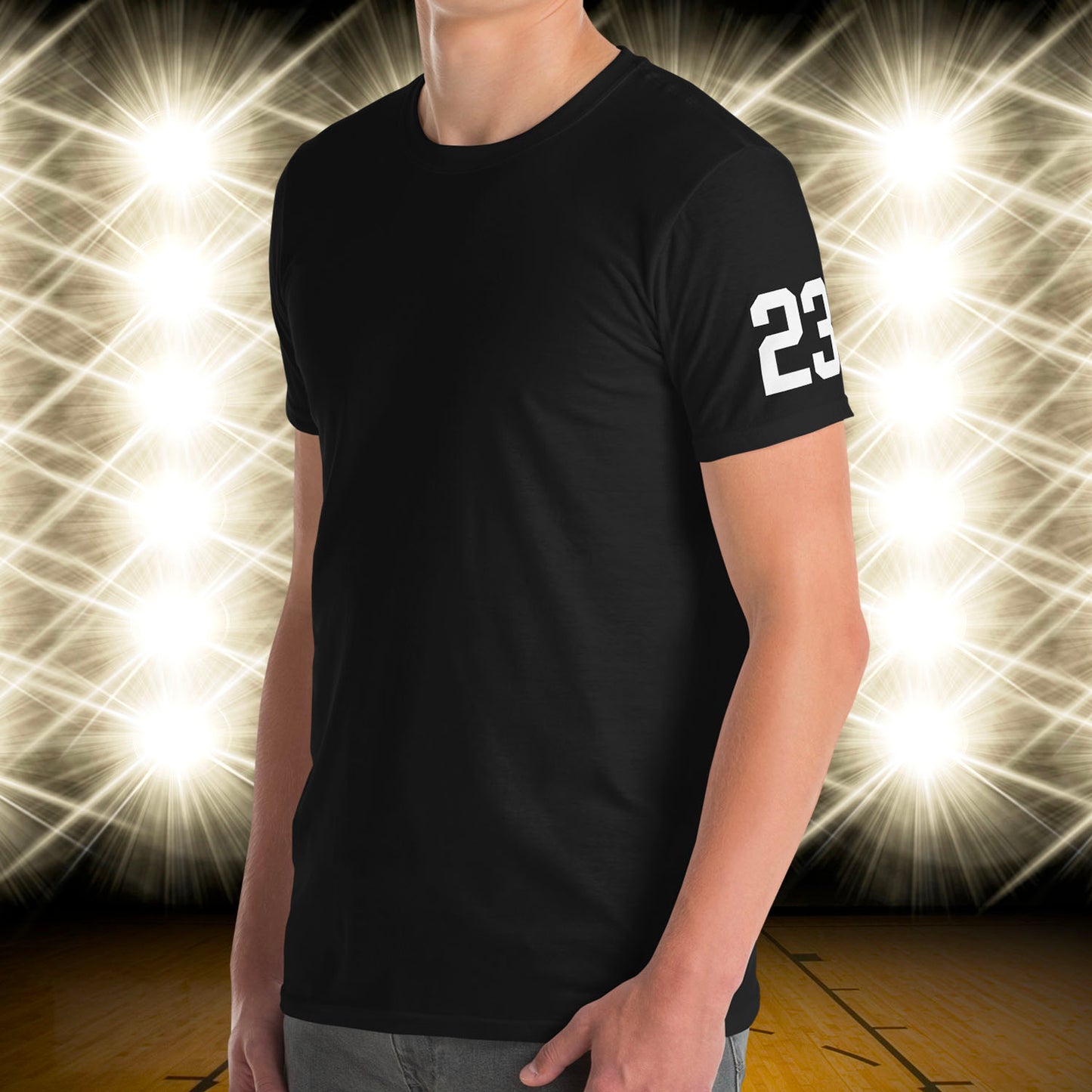 23 Jersey Number T-Shirt, Black, S-2XL