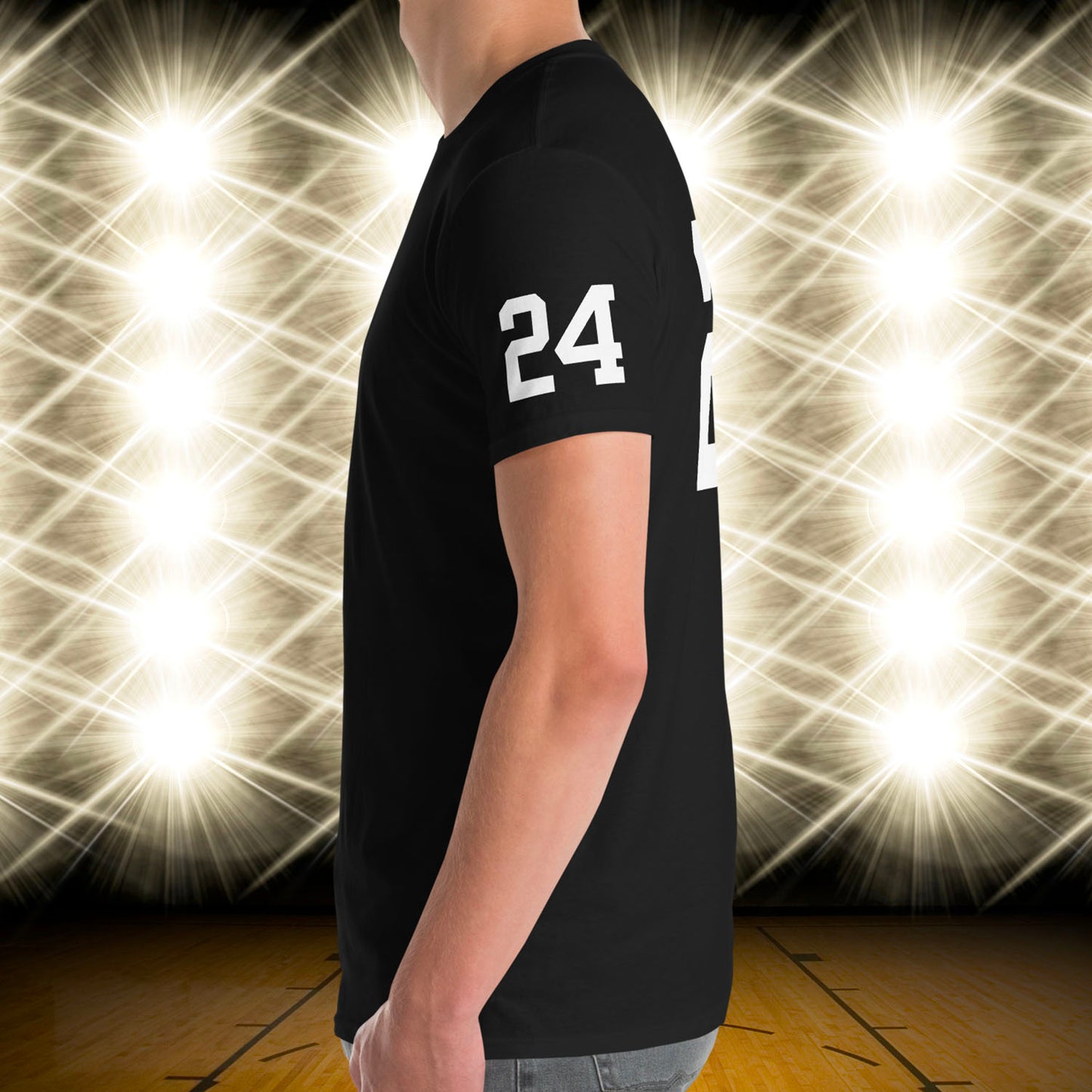 24 Jersey Number T-Shirt, Black, S-2XL