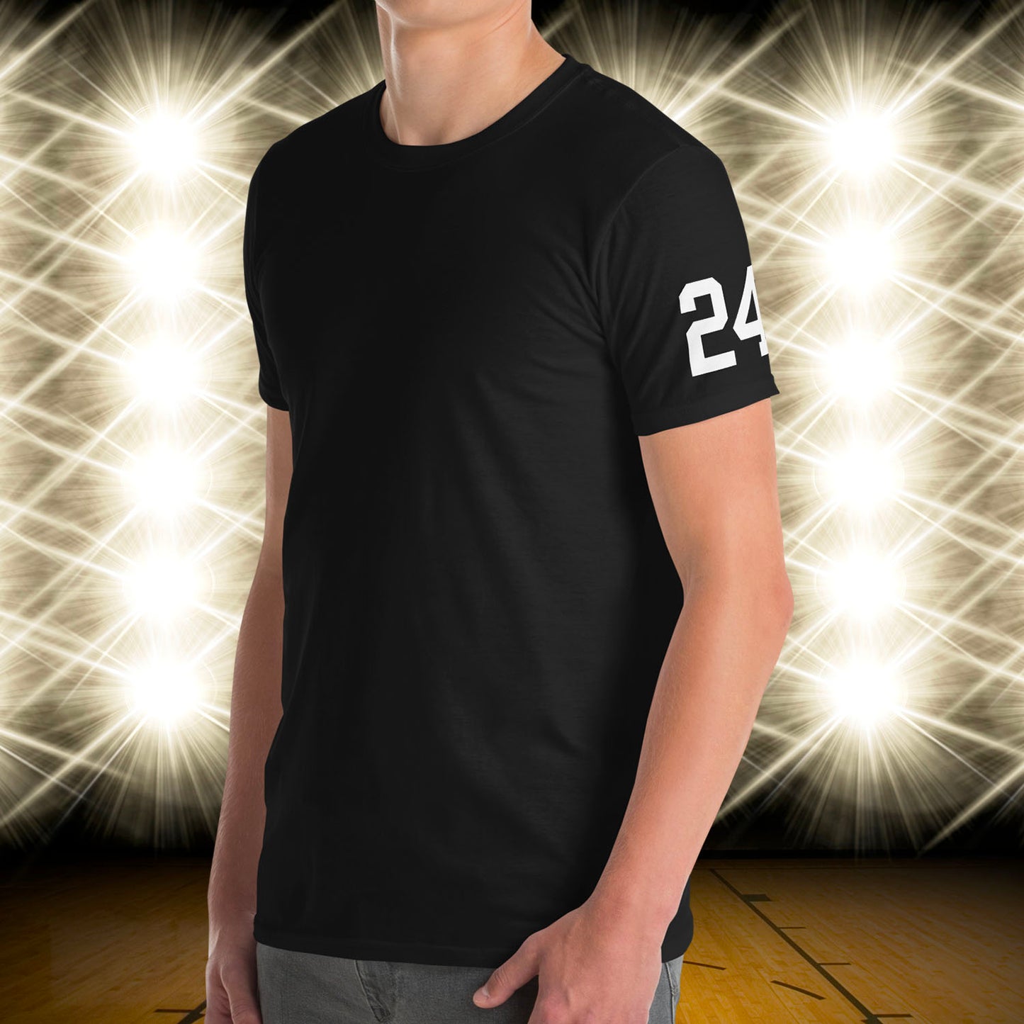 24 Jersey Number T-Shirt, Black, S-2XL