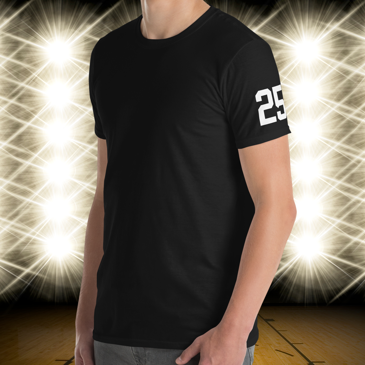 25 Jersey Number T-Shirt, Black, S-2XL