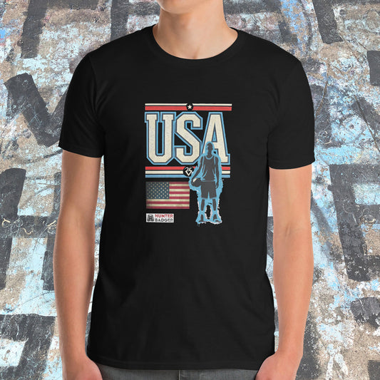 USA Basketball T-Shirt, Black, Blue, Grey, White, S-2XL