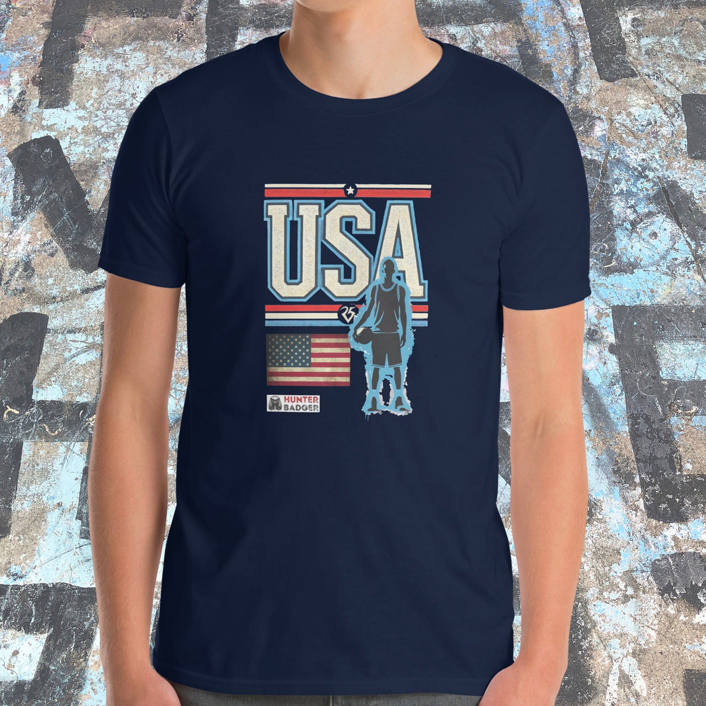 USA Basketball T-Shirt, Black, Blue, Grey, White, S-2XL