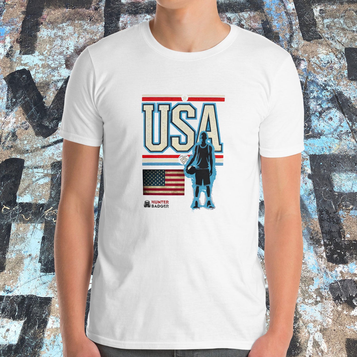 USA Basketball T-Shirt, Black, Blue, Grey, White, S-2XL