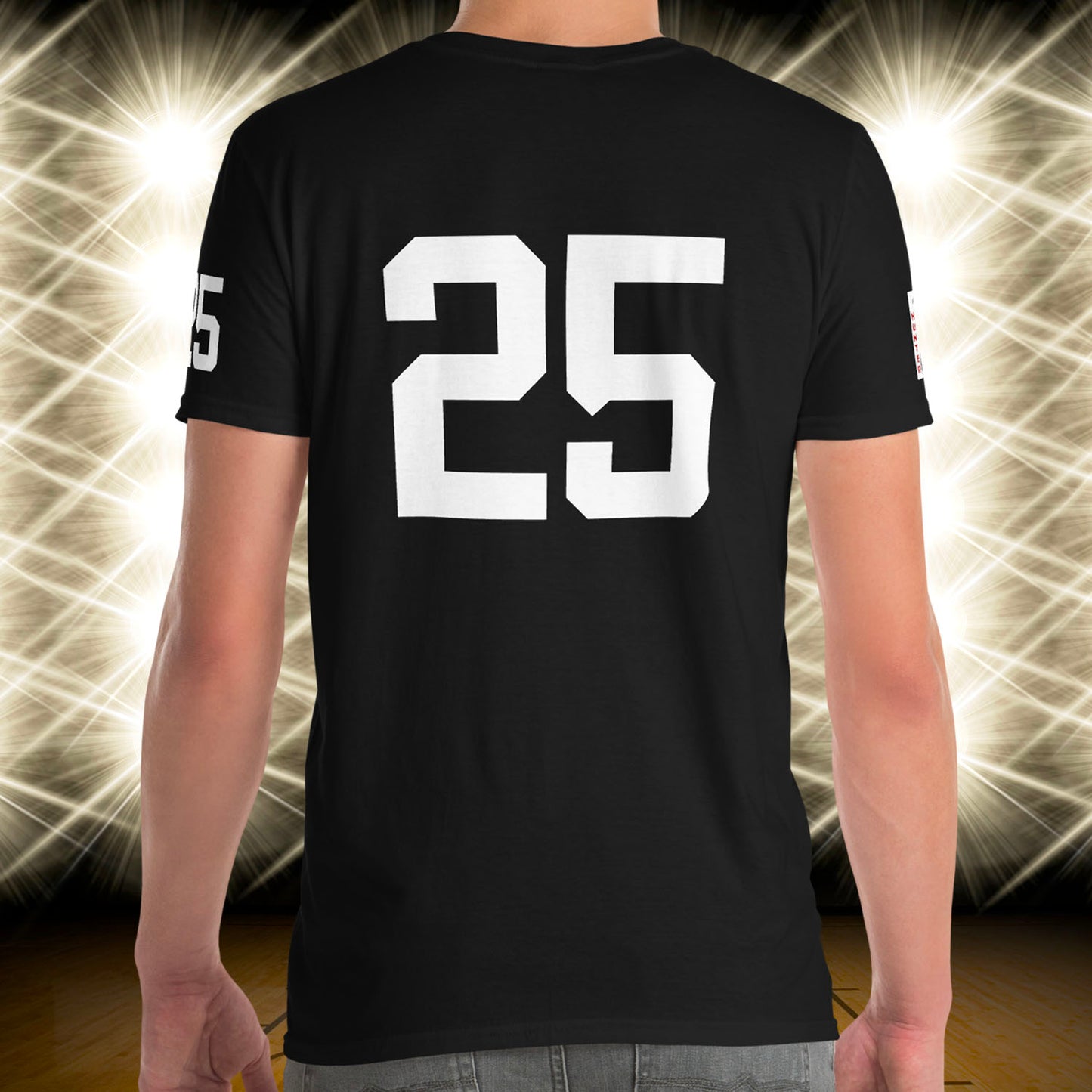 25 Jersey Number T-Shirt, Black, S-2XL