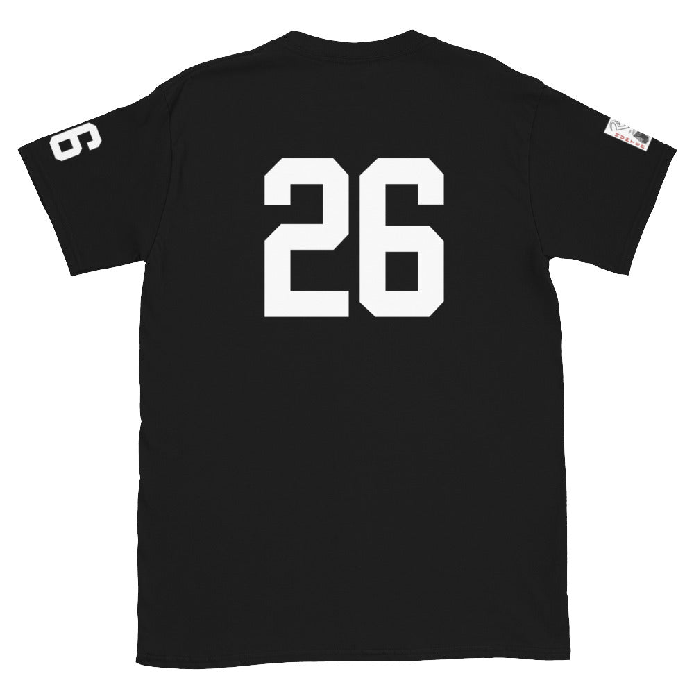 26 Jersey Number T-Shirt, Black, S-2XL