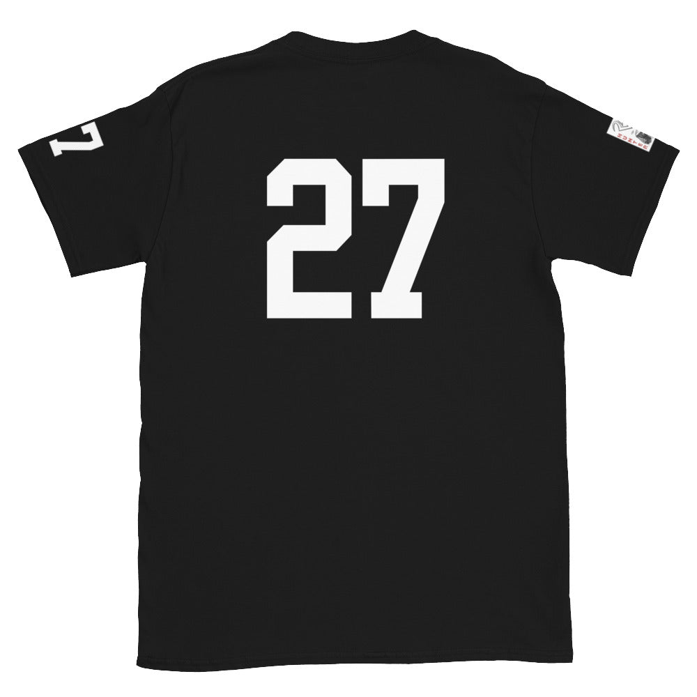 27 Jersey Number T-Shirt, Black, S-2XL