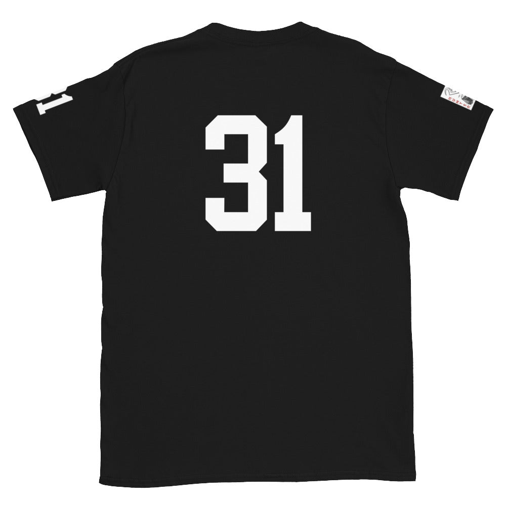 31 Jersey Number T-Shirt, Black, S-2XL