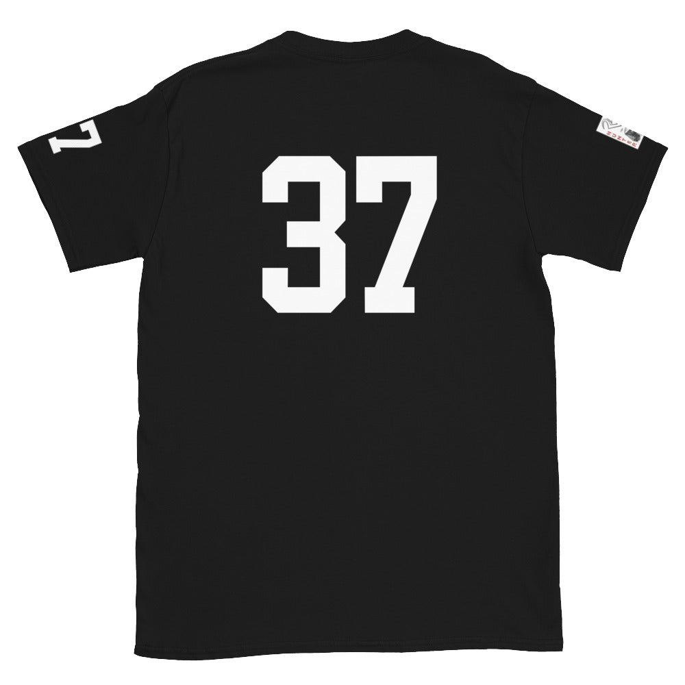 37 Jersey Number T-Shirt, Black, S-2XL