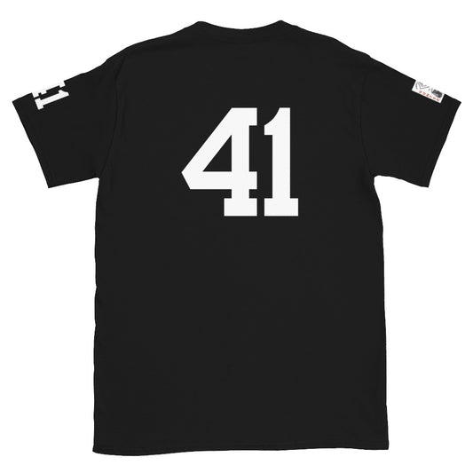 41 Jersey Number T-Shirt, Black, S-2XL