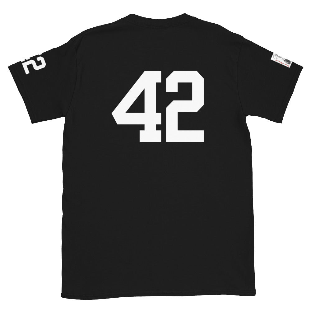 42 Jersey Number T-Shirt, Black, S-2XL