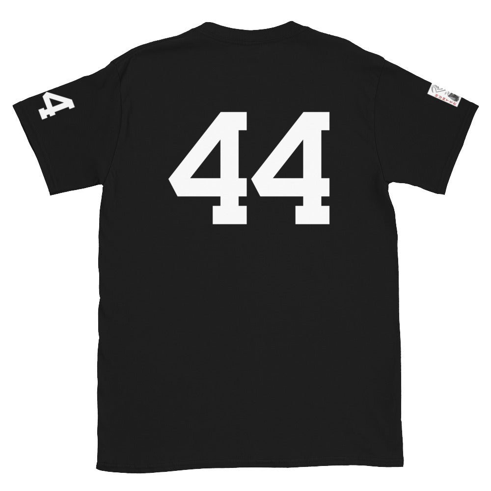 44 Jersey Number T-Shirt, Black, S-2XL