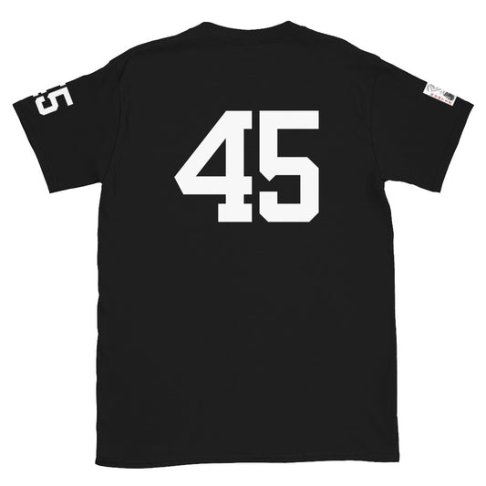 45 Jersey Number T-Shirt, Black, S-2XL