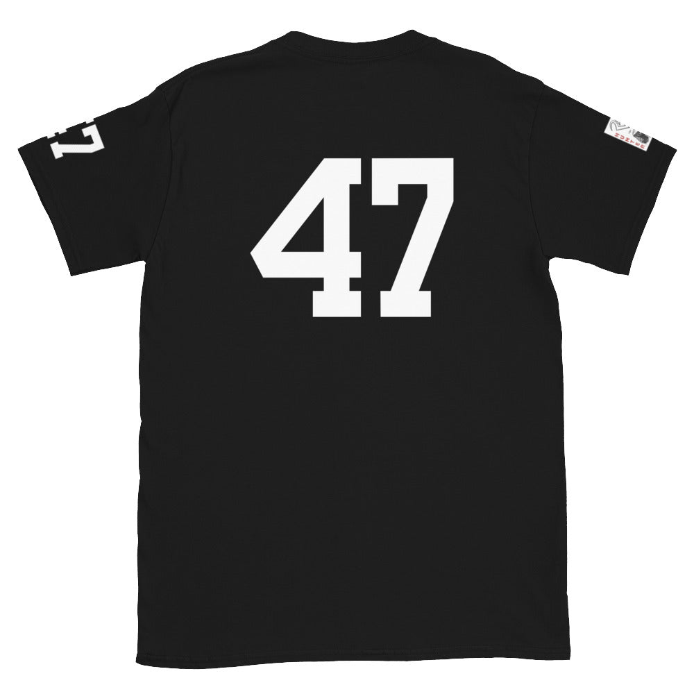 47 Jersey Number T-Shirt, Black, S-2XL