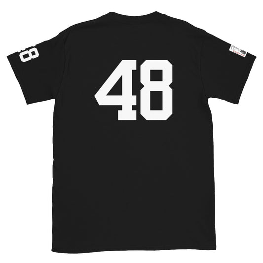 48 Jersey Number T-Shirt, Black, S-2XL