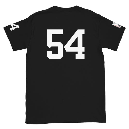 54 Jersey Number T-Shirt, Black, S-2XL