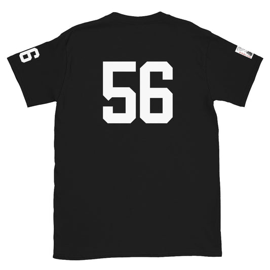 56 Jersey Number T-Shirt, Black, S-2XL