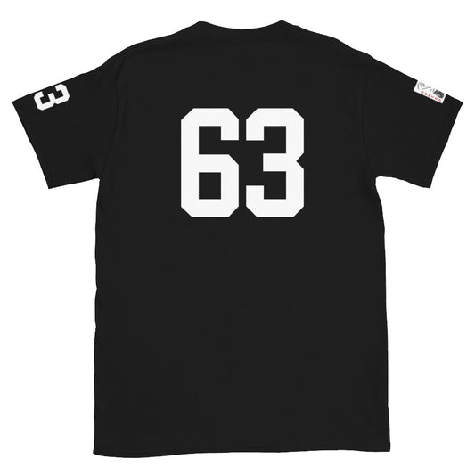 63 Jersey Number T-Shirt, Black, S-2XL