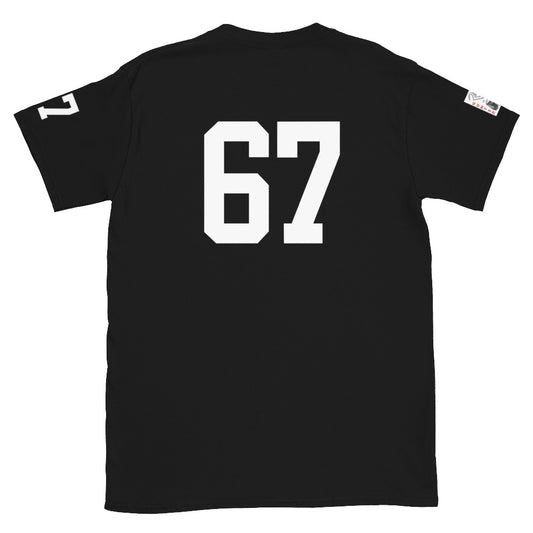 67 Jersey Number T-Shirt, Black, S-2XL