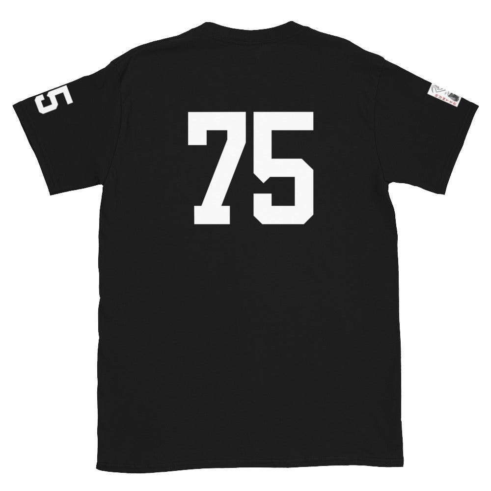 75 Jersey Number T-Shirt, Black, S-2XL